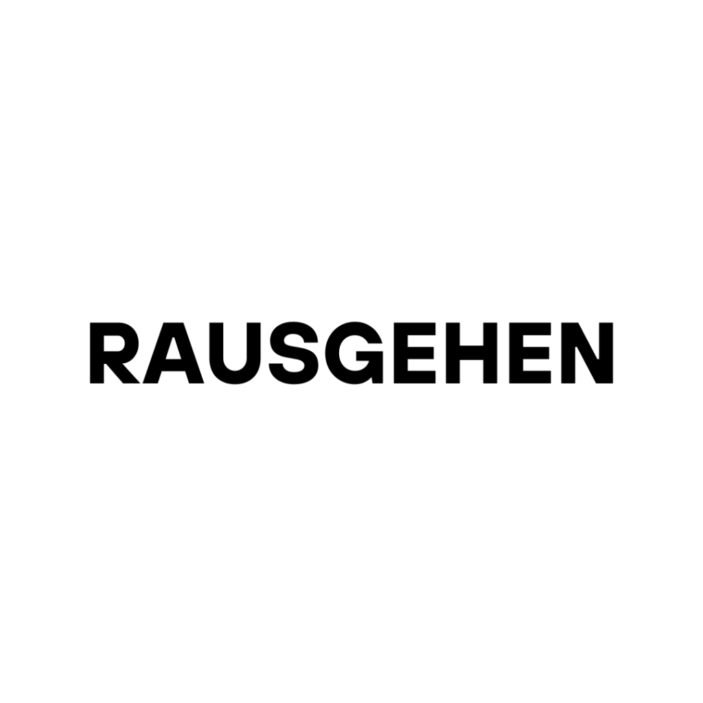 Hier ist das provisorische Logo RAUSGEHEN.